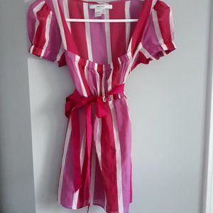 Zara Striped Pink Silk and Cotton Top